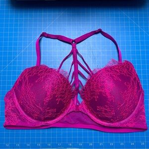 Victoria's Secret Fuchsia Lace Bra